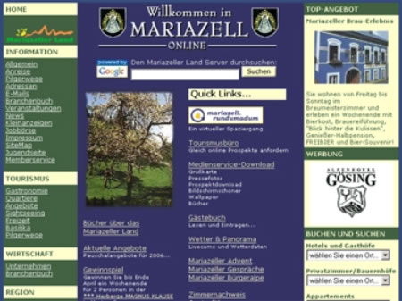 Mariazell Online Snapshot aus dem Jahr 2005