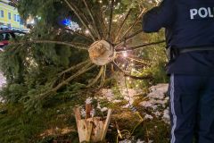 Christbaum am Mariazell Hauptplatz - Sturmschaden - Foto: Josef Kuss