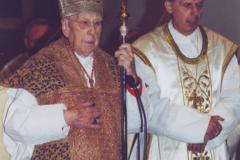 Kardinal König und Bischof em. Egon Kapellari 2002 Städtepartnerschaft Mariazell-Esztergom, Foto: Basilika Mariazell