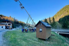 Maibaumaufstellen 2026 beim Gasthof Franzbauer im Salzatal – Foto: Ing. Franz Peter Stadler