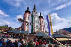 Maibaumaufstellen 2023, Foto: Mariazell Online