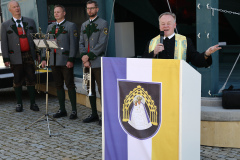 Pater Superior Michael Staberl bei der Eröffnungsfeier und Segnung - Foto: Universalmuseum Joanneum/J.J. Kucek
