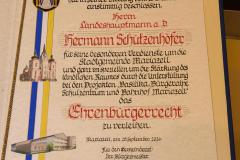 Verleihung der Ehrenbürgerschaft an LH a.D. Hermann Schützenhöfer - Foto: Josef Kuss