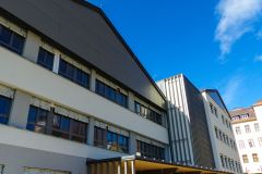 Baufortschritt am Schulneubau Mariazell, Außenansicht - Foto: Mariazell Online