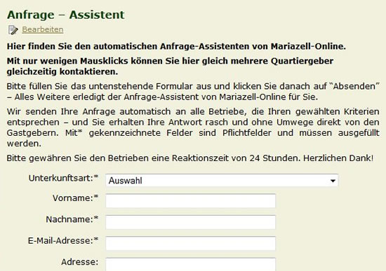 Anfrage - Assistent