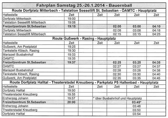 Fahrplan 2014 Fahrplan 2014