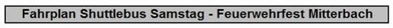 Shuttlebus Fahrplan
