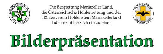 Bilderpräsentation "Bergrettung und Höhlenrettung" - Plakat