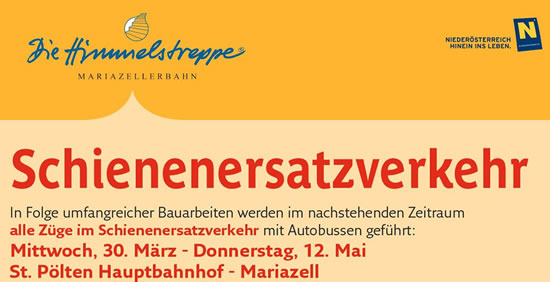 Mariazellerbahn: Umfangreiche Bauarbeiten Mariazellerbahn: Umfangreiche Bauarbeiten