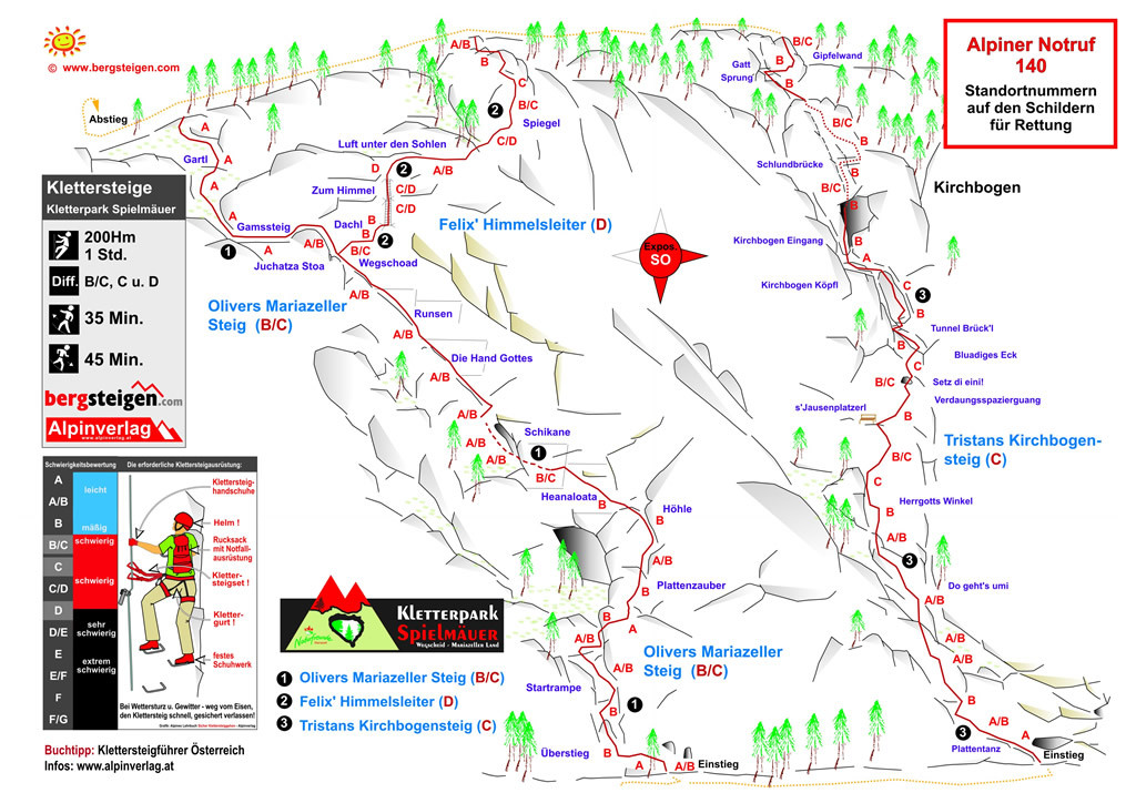© Alpinverlag Austria / Kletterpark Spielmäuer Klettersteige Kletterpark Spielmäuer