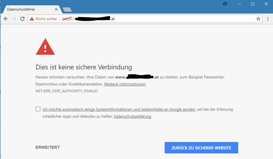 Bild keine sichere Verbindung