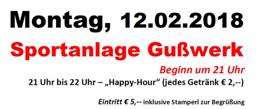 Plakat: zVg. SC Gußwerk Plakat: zVg. SC Gußwerk