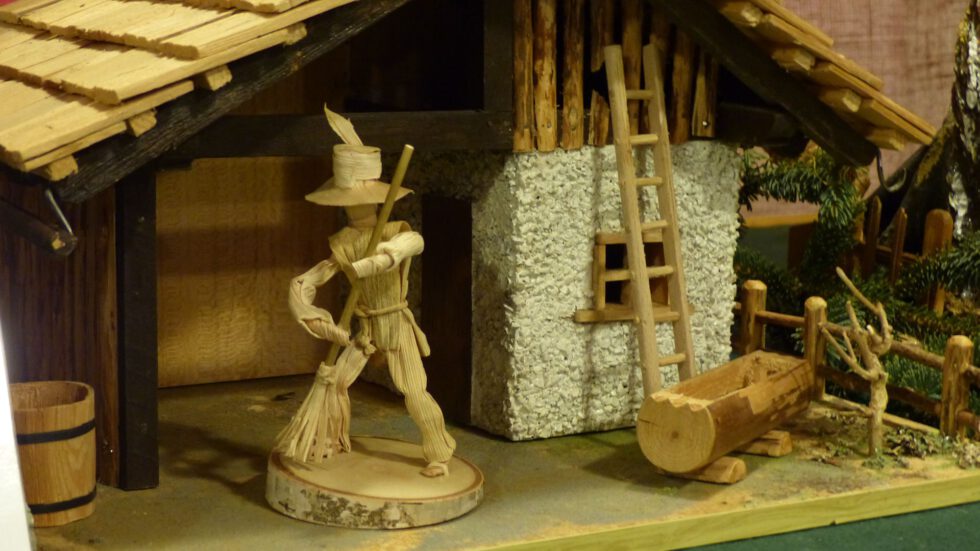 Krippe mit Maisstroh-Figur, Foto: Mariazell Online