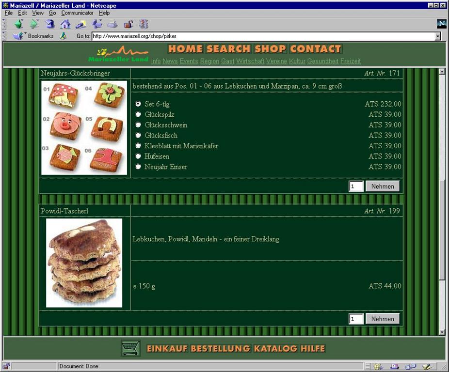 Screenshot Onlineshop Screenshot Onlineshop