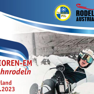 Ausschreibung Junioren EM - Plakatsujet Rodel-Austria