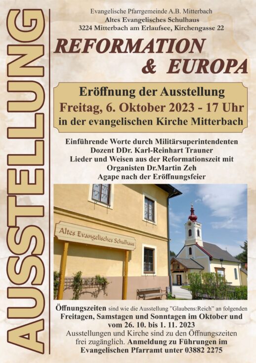 Ausstellung "Reformation & Europa" - Plakat