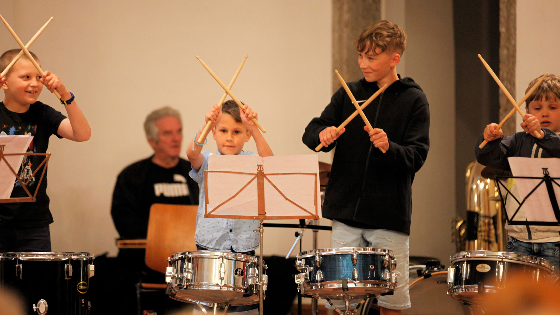 Schlagzeugklasse - Foto: T. Mickan