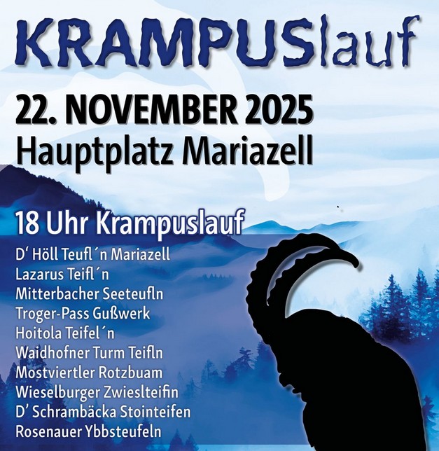 Plakat - Traditioneller Krampuslauf in Mariazell