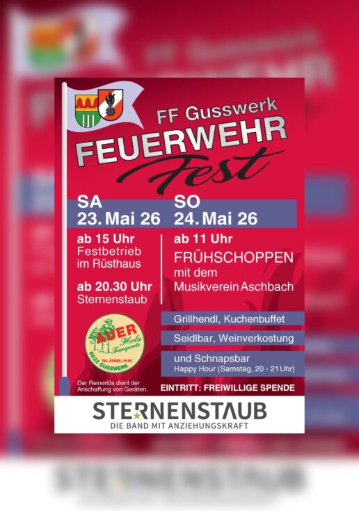 Plakat Feuerwehrfest Gußwerk