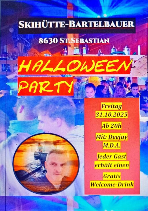 Halloween Party - Plakat: Bartelbauerhütte
