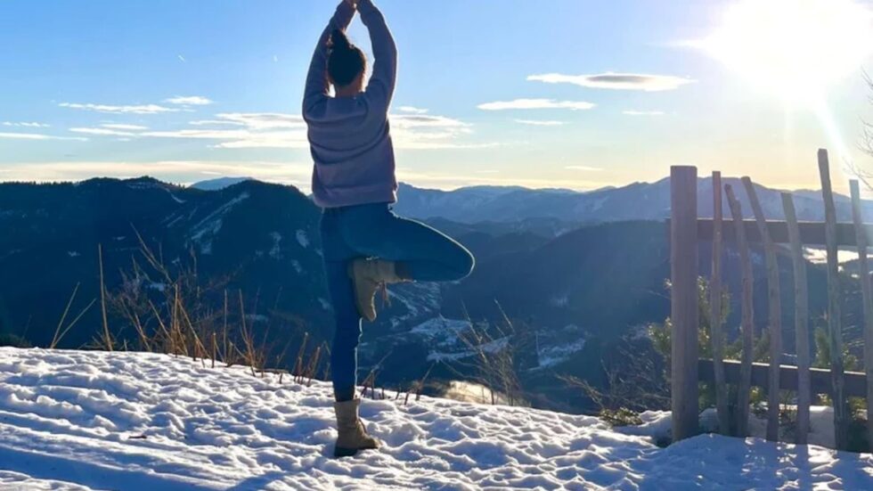 Yoga am Berg - Winter, Foto: Anita Hasler