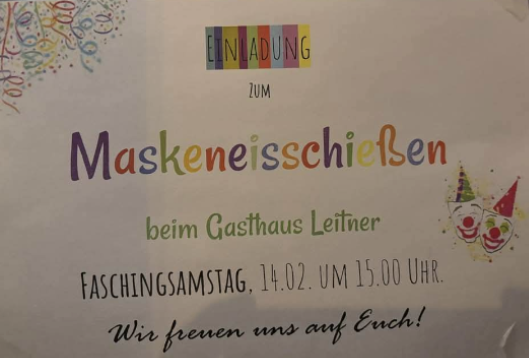 Fasching in Greith - Maskeneisschießen