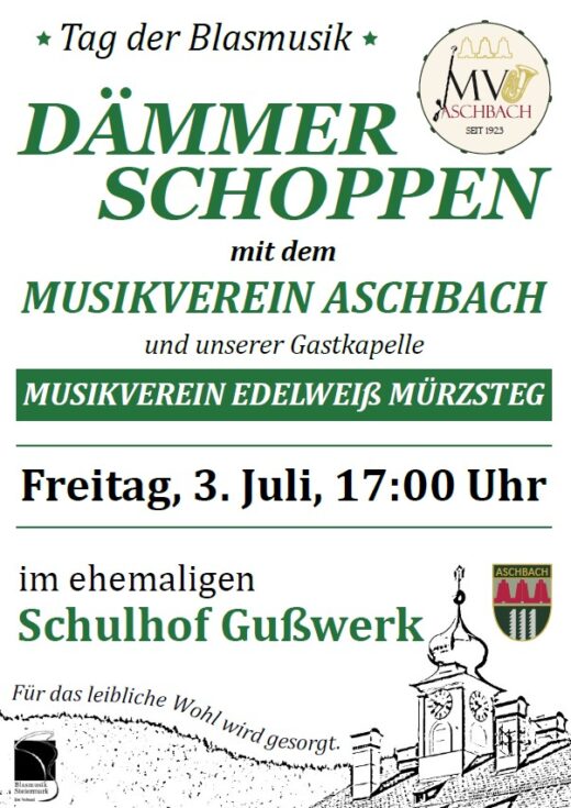 Plakat Tag der Blasmusik MV Aschbach
