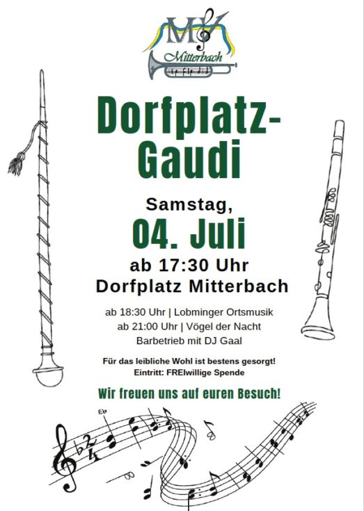 Dorfplatz-Gaudi - Musikverein Mitterbach