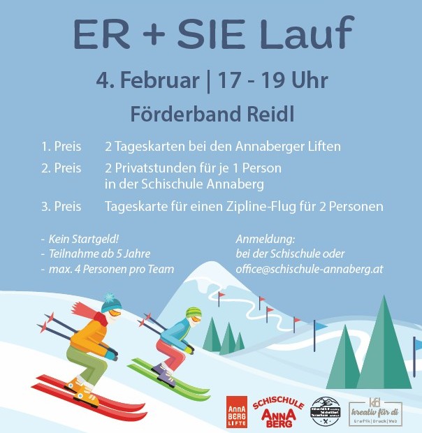 ER + SIE Lauf Plakat