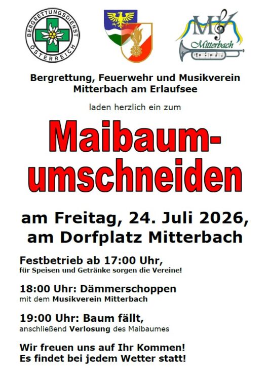 Maibaumumschneiden in Mitterbach