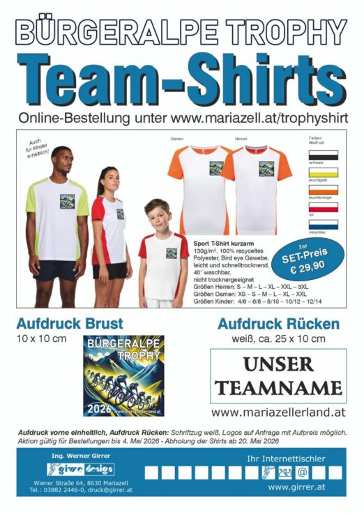 Bürgeralpe Trophy – Team-Shirt Aktion