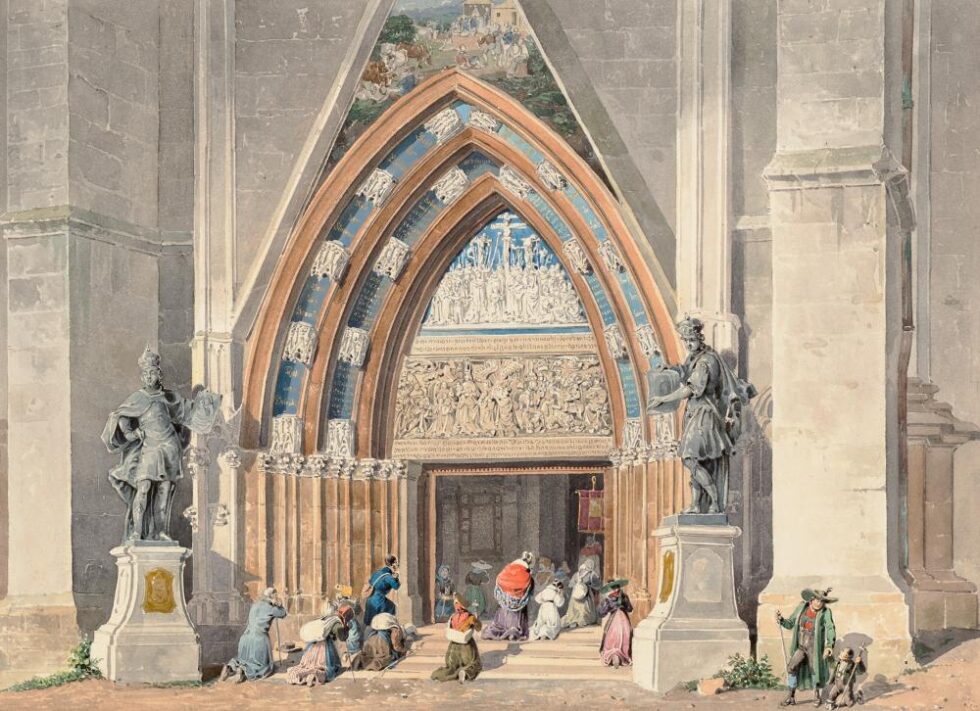 Aquarell von Eduard Gurk Mariazell 1833 - Landessammlungen NÖ Inv. Nr. KS-6536_36