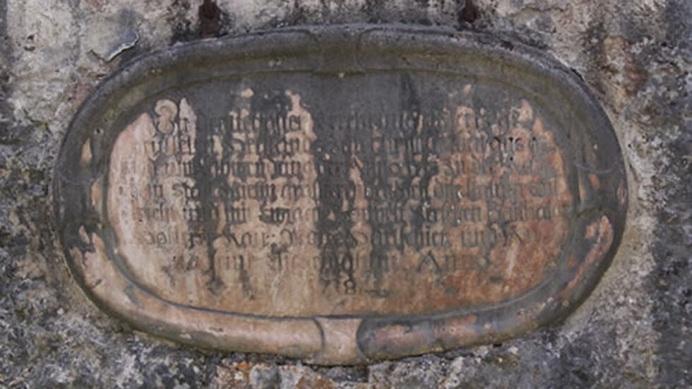 Ursprungsfelsen - Inschrift