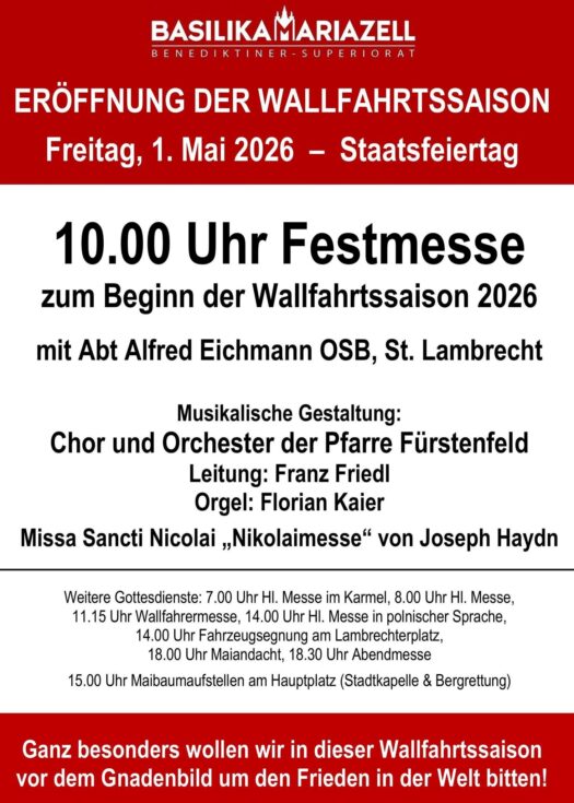 Eröffnung der Wallfahrtssaison 2026