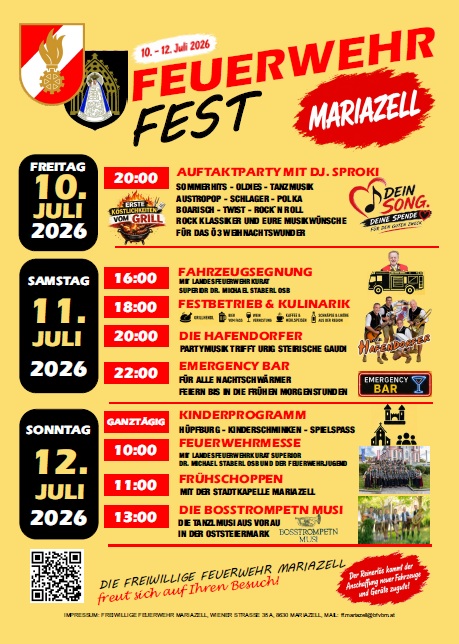 Feuerwehrfest Mariazell - Plakat 2026