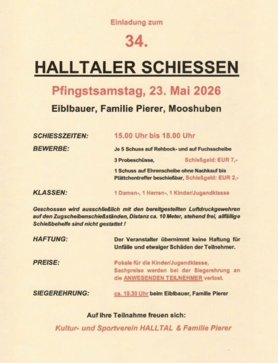 34. Halltaler Schiessen beim Eiblbauer