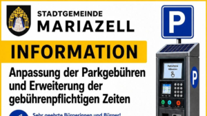 Parkgebühren-Info der Stadtgemeinde Mariazell