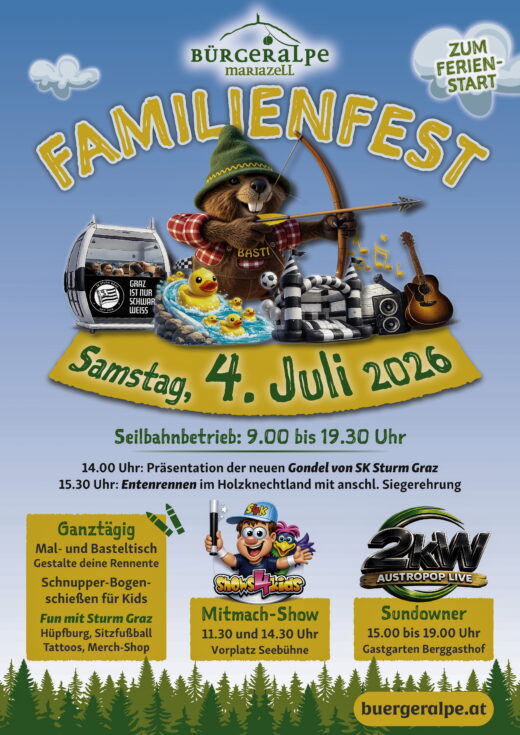 Familienfest auf der Mariazeller Bürgeralpe