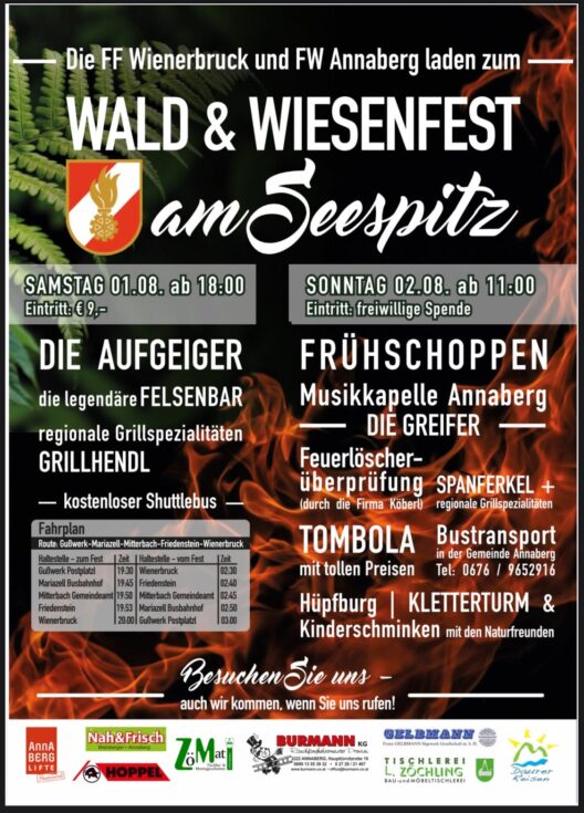 Wald & Wiesenfest am Seespitz - Plakat FF Wienerbruck
