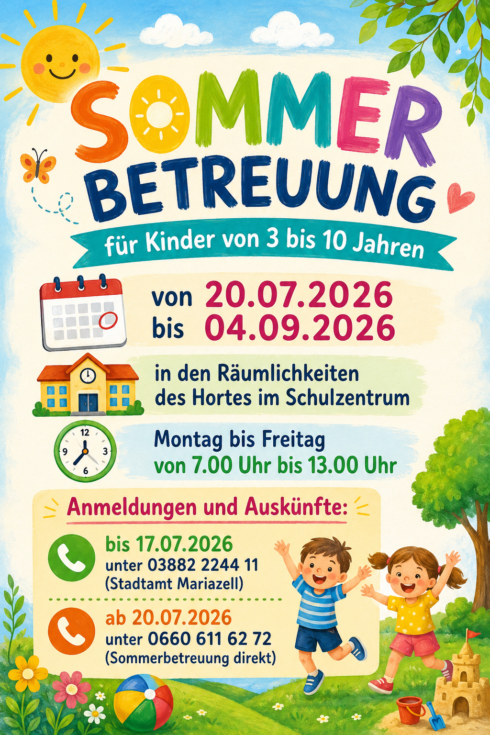 Sommerbetreuung der Stadtgemeinde Mariazell