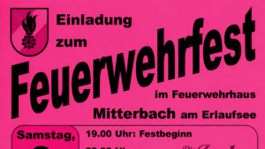 Plakat Feuerwehrfest Mitterbach - FF Mitterbach