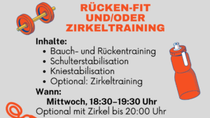 Plakat Rücken-Fit und/oder Zirkeltraining