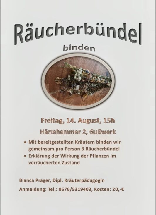 Räucherbündel binden - Dipl. Kräuterpädagogin Bianca Prager