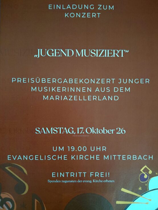 Einladung zum Konzert "Jugend musiziert"