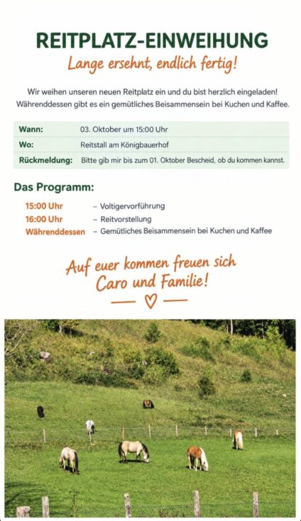Reitplatzeinweihung am Königbauerhof - Foto: Caro Freistätter
