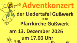 Plakat Adventkonzert - Liedertafel Gußwerk