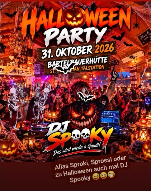 Halloween-Party in der Bartelbauerhütte