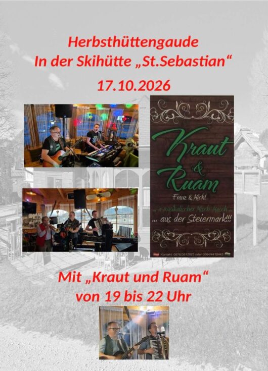 Herbsthüttengaude in der Skihütte "St. Sebastian"