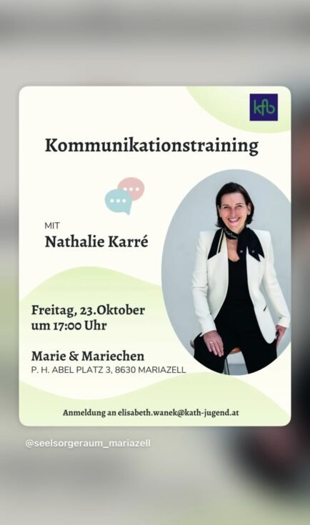 Kommunikationstraining mit Nathalie Karré - Katholische Frauenbewegung Mariazell